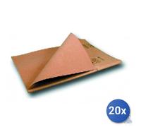 20x FOGLIO CARTA VETRO cm 48x68 N 1 GRANA 80