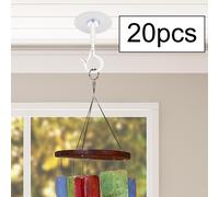 20x Ganci adesivi da soffitto Ganci da parete per lanterne leggere per