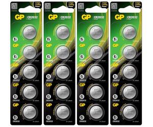 20x GP CR2032 3V Batterie A Bottone Coin Cell Al Litio DL2032 BULK
