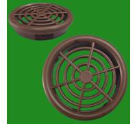 20X Griglie Di Ventilazione Rotonde Per Soffitto Marroni 48Mm Con Foro Di 44Mm
