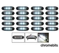 20X Indicatore Laterale Led Bianco Flush 12V Adatto Per Tetto Bull Bar Cappuccio