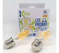 20X LAMPADINE LED Goccia E27 FILAMENTO LUCE CALDA 2700K 6,7W a 12W Trasparenti