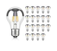 ledscom.de 20 pezzi E27 Lampadina LED, A60, bianco caldo (2700 K), 4,1 W, 461lm, specchio frontale (argento)