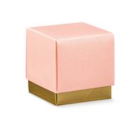 20X LINO CIPRIA Scatola FLEUR portaconfetti 7X7X7 cm BOMBONIERA 18E7