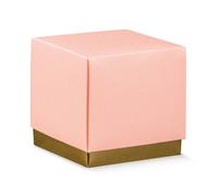 20X LINO CIPRIA Scatola FLEUR portaconfetti 9X9X9 cm BOMBONIERA 18E9