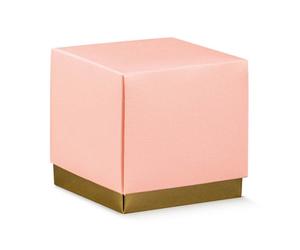 20X LINO CIPRIA Scatola FLEUR portaconfetti 9X9X9 cm BOMBONIERA 18E9