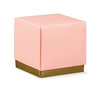 scotton spa 20X Lino Cipria Scatola Fleur portaconfetti 9X9X9 cm BOMBONIERA
