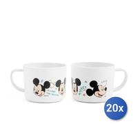 20x Lulabi Mug Mickey Disney in PET decorato, 230 ml