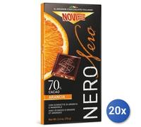 20x Multipack Cioccolato Novi Tavoletta 75 Nero Arancio