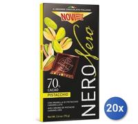 20x Multipack Cioccolato Novi Tavoletta 75 Nero Pistacchio