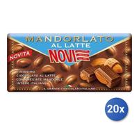 20x Multipack Novi Tavoletta Di Cioccolato Mandorlato Al Latte Gr 100