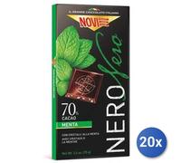 20x Multipack Novi Tavoletta Di Cioccolato Nero E Menta Gr 75