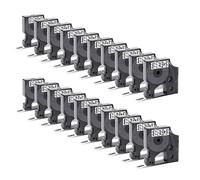 20x Nastro con Etichette Compatibile con D1 45010 S0720500 12mm x 7m Nero su Trasparente con Dymo LabelManager 160 210D 360D 280 420P 500TS PnP Labelpoint 250 150 100 200