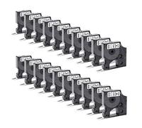20x Nastro di Etichette Compatibile con D1 45013 S0720530 12mm x 7m Nero su Bianco con Dymo LabelManager 160 210D 360D 280 420P 500TS PnP Labelpoint 250 150 100 200 350