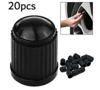 20x Pneumatico Auto Valvola Nero Bici Tappo Plastica Cupola Forma Polvere #