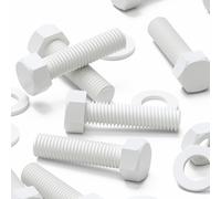 20x PP Viti a Testa Esagonale Bulloni e dadi, Bianchi M10x 40mm