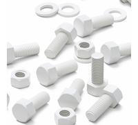 20x PP Viti a Testa Esagonale Bulloni e dadi, Bianchi M12x 30mm