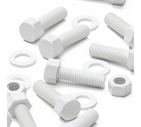 20x PP Viti a Testa Esagonale Bulloni e dadi, Bianchi M12x 40mm