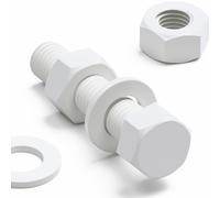 20x PP Viti a Testa Esagonale Bulloni e dadi, Bianchi M8x 40mm