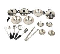 20x Pretend Gioca Da Tavola Pentole Pentole e Padelle Set Educativo di
