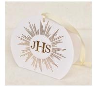 20X Scatolian portaconfetti rotonda con radiale oro COMUNIONE bomboniera 0R2S