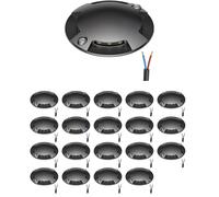 20x Segnapercorso a terra a LED RUNDA per esterni IP67 a 4 luci antracite