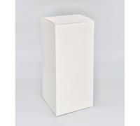 20X SETA BIANCO Scatola Bomboniera pieghevole 10x10x22 cm 138V