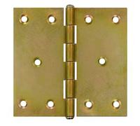 20x Taglio Cerniere 100 x 100 X 2,0 MM Nastro per Porta Cerniere Giallo Zincato