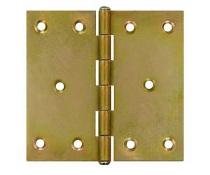 20x Taglio Cerniere 100 x 100 X 2,0 MM Nastro per Porta Cerniere Giallo Zincato