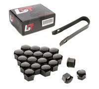 20x Tappi a Vite Ruota Cappuccio Bulloni Ruota Set 17 MM Nero per Audi Q5 Q7