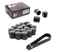 20x Tappi a vite ruota Cappuccio Bulloni ruota Set 17 mm nero per FIAT