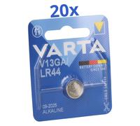 20X Varta Batteria Elettronica V 13 GA / A76 / LR 44 Alcalina 1,5V 1 Pacco