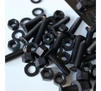 20x Vite a testa svasata Bulloni e dadi, Nero M5x 20mm, Acrilica