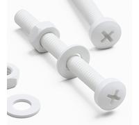20x Viti a Testa Arrotondata Bulloni e dadi, Bianchi M4 x 40 mm, PP