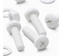 20x Viti a Testa Arrotondata Bulloni e dadi, Bianchi M5x 20mm, Acrilica