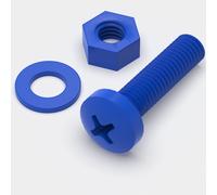 20x Viti a Testa Arrotondata Bulloni e dadi, Blu M5x 20mm, Acrilica