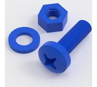 20x Viti a Testa Arrotondata Bulloni e dadi, Blu M6x 20mm, Acrilica