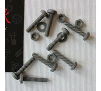20x Viti a Testa Arrotondata Bulloni e dadi, Grigie M4x 20mm, Acrilica