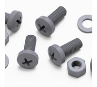 20x Viti a Testa Arrotondata Bulloni e dadi, Grigie M8x 20mm, Acrilica