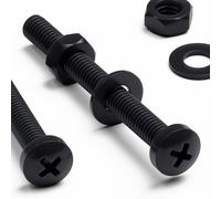 20x Viti a Testa Arrotondata Bulloni e dadi, Nere M4x 40mm, Acrilica