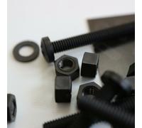 20x Viti a Testa Arrotondata Bulloni e dadi, Nere M5x 40mm, Acrilica