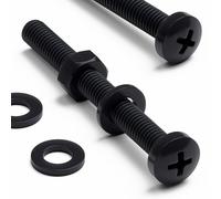 20x Viti a Testa Arrotondata Bulloni e dadi, Nere M6 x 60 mm, PP