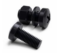 20x Viti a Testa Arrotondata Bulloni e dadi, Nere M8 x 20 mm