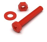 20x Viti a Testa Arrotondata Bulloni e dadi, Rossi, M3x 20mm, Acrilica