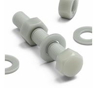 20x Viti a testa esagonale naturali in nylon PA66+GF M8 x 50 mm + dadi