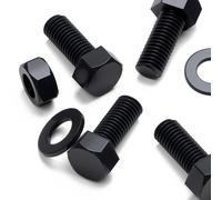 20x Viti a Testa Esagonale Nylon Nero, Dadi e bulloni di plastica, M10x 25mm