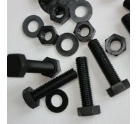 20x Viti a Testa Esagonale Nylon Nero, Dadi e bulloni di plastica, M10x 40mm