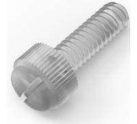 20x Viti a Testa Zigrinata in Plastica Acrilica, a taglio + zigrinate M6x 20mm