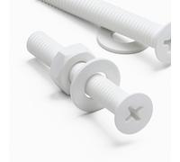20x Viti svasate PP bianche, dadi & rondelle, M3 x 20 mm