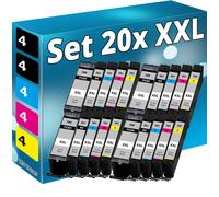 20x XXL Inchiostro Cartucce per Canon Pixma TR7550 TR8550 TS6150 TS6151 TS8350